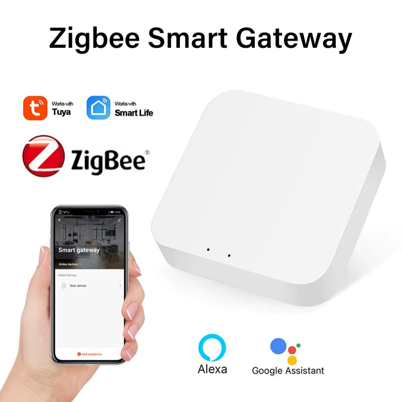 Smart Zigbee 3.0 Gateway Hub Bridge Smart Home Timer Schedule Smart Life Remote Control Work with Tuya Smart Alexa Google Home